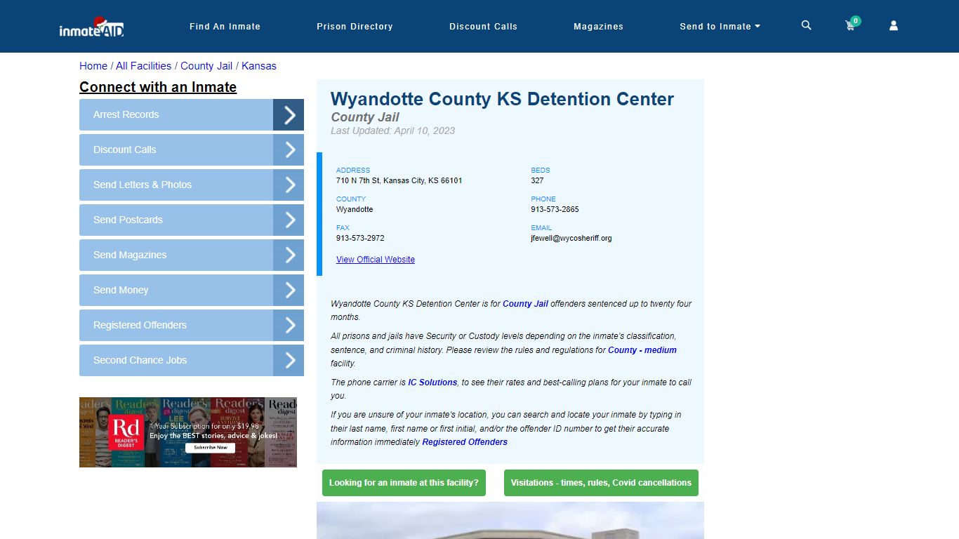 Wyandotte County KS Detention Center - Inmate Locator - Kansas City, KS